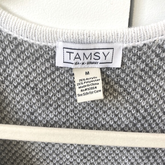 Tamsy The Randee Gray Leopard Printed Cardigan Size M Brand New - Picture 7 of 7